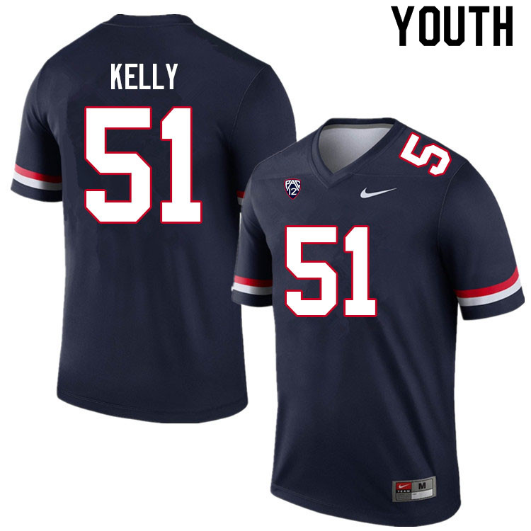 Youth #51 Chandler Kelly Arizona Wildcats College Football Jerseys Sale-Navy